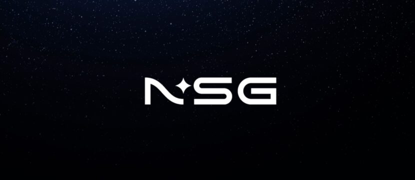 NSG logo shows the letters in white with a tiny star against a black background
